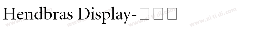 Hendbras Display字体转换